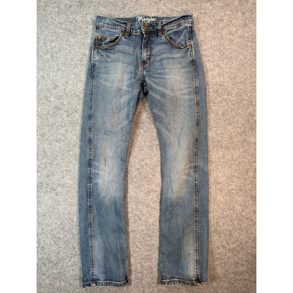 Wrangler Retro Slim Straight Jeans Mens 29x32 Blue Denim Medium Wash